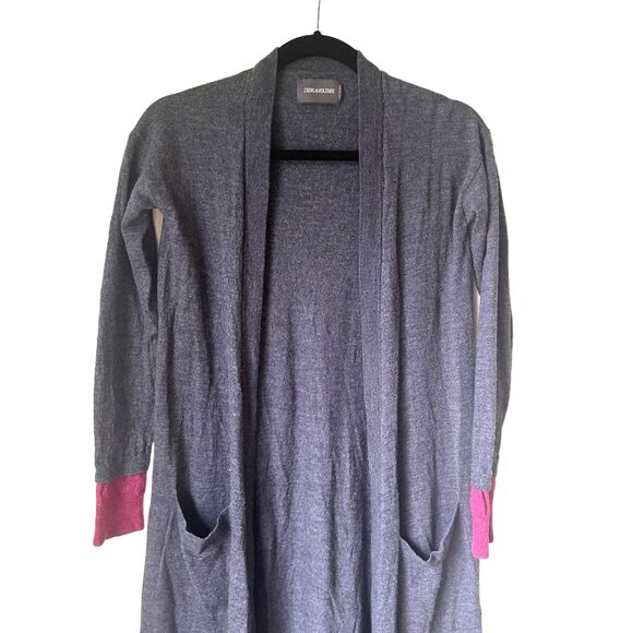 ZADIG & VOLTAIRE Romy Merino Wool Duster Sz Medium - Picture 4 of 6